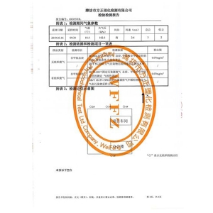 济宁金汉斯环保材料有限公司2019年检测报告